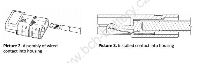 Rema SBE 320A / SRE 320, Kontakty 70mm MODRÝ / blue, 48V