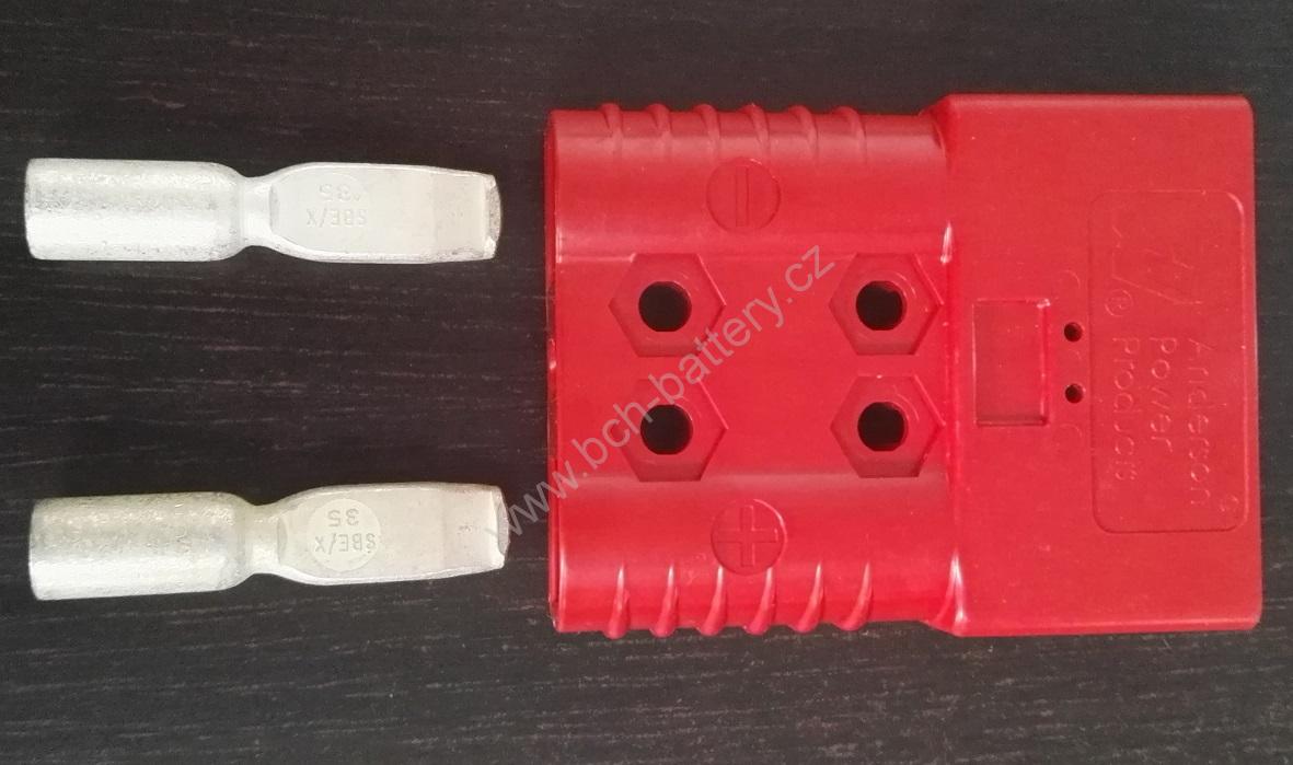 Rema SBE 320A / SRE 320, Kontakty 50mm ČERVENÝ / red, 24V