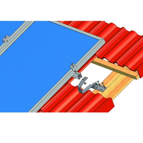 Set konstrukce pro 8 panelů 2kW, pro betonové a pálené taškové střechy