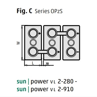Solární baterie Hoppecke Sun Power VL 2-350, 2V / 350Ah C100