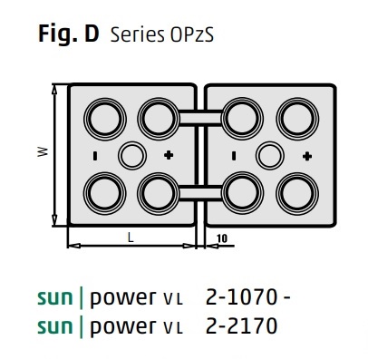 Solární baterie Hoppecke Sun Power VL 2-1370, 2V / 1370Ah C100
