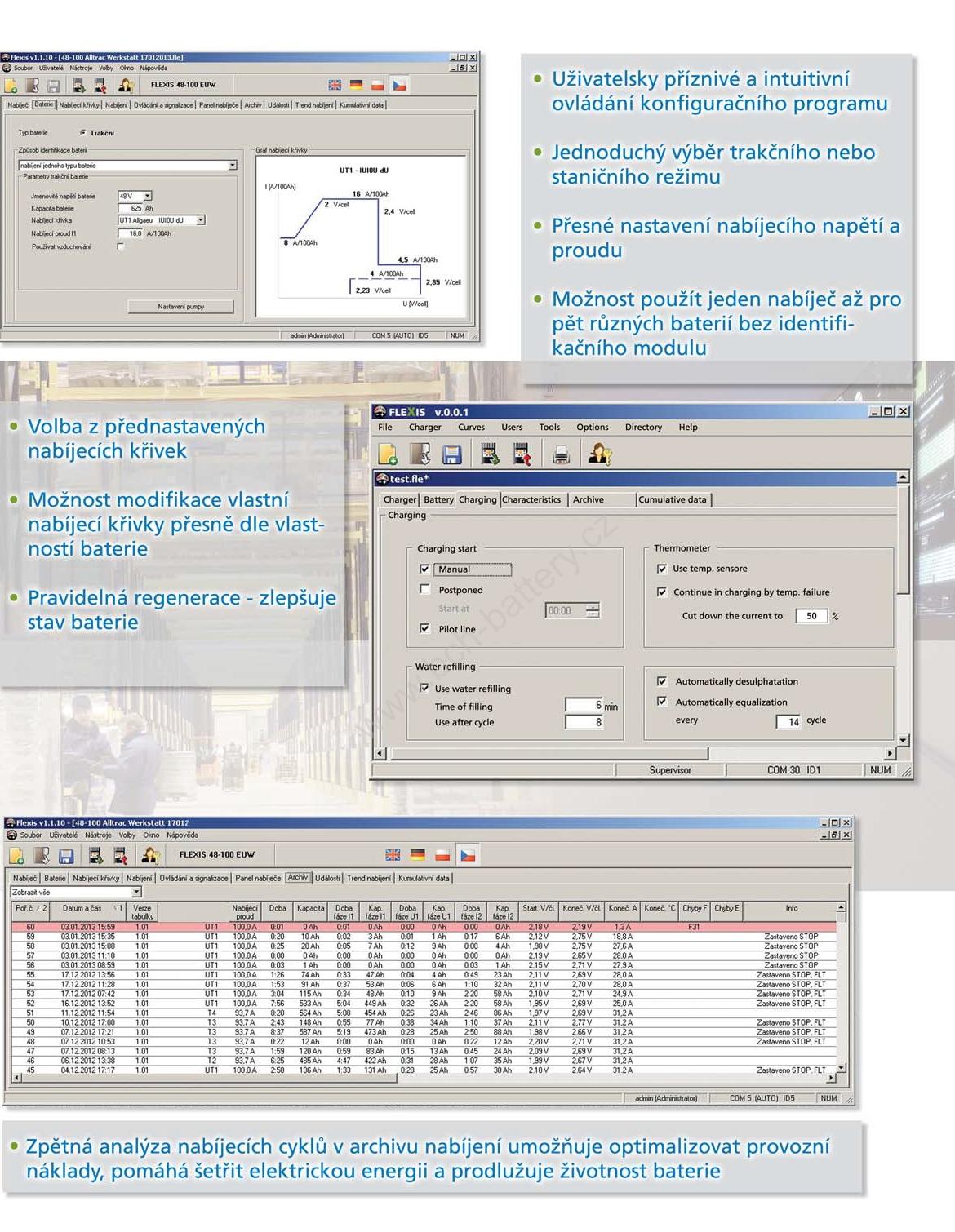 Nabíječ Trakčních baterií AXIMA - Flexis 48D100, 48V DC/100A