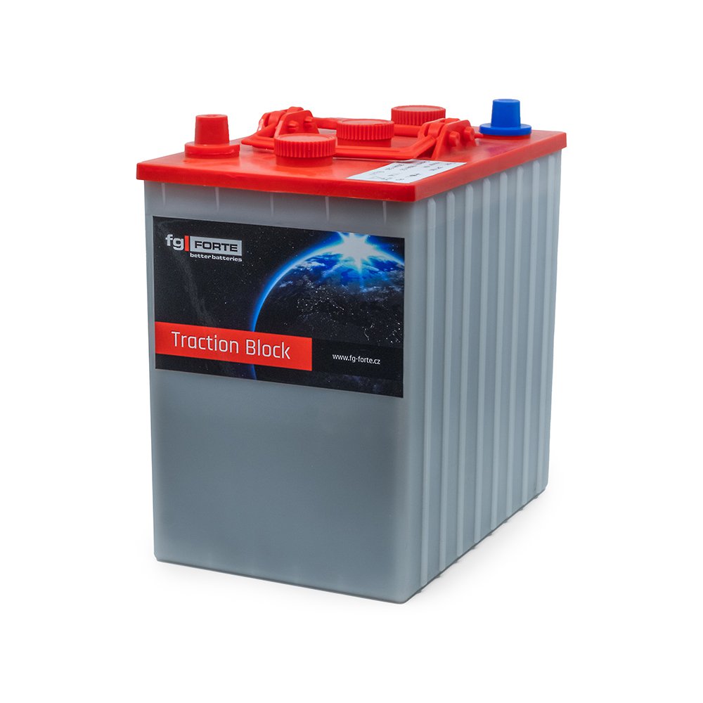 fg-FORTE 3PT190 WET trakční blok 6V 195Ah C5 253Ah C20 260 x 180 x 275 mm
