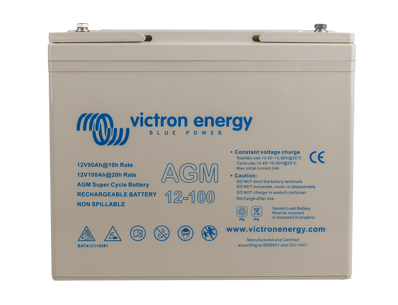 Akumulátor Victron Energy AGM Super Cycle 12V, 100Ah C20