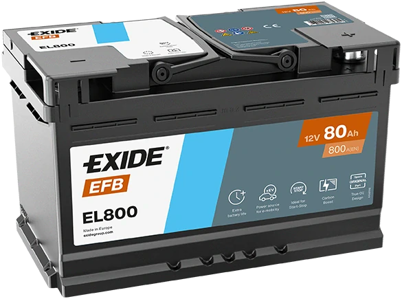 Autobaterie EXIDE START-STOP EFB 80Ah 12V 800A EL800 315x175x190