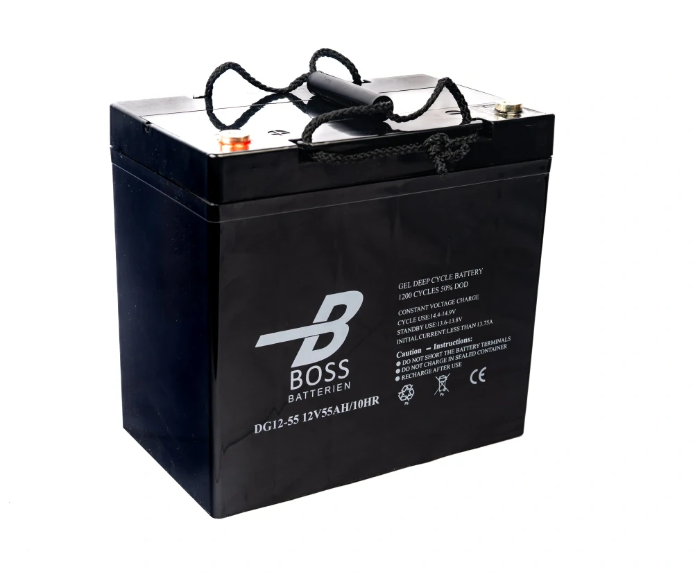 Trakční baterie BOSS Deep Cycle GEL 12V 55Ah 229x138x208/212 M6 1200 cyklů