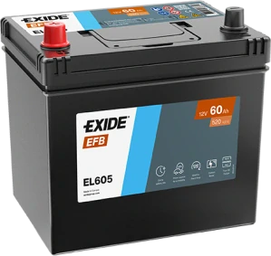 Autobaterie EXIDE START-STOP EFB 60Ah 12V 520A EL605 230x173x222 Levá