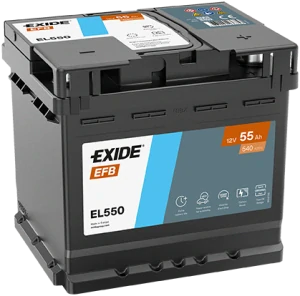 Autobaterie EXIDE START-STOP EFB 55Ah 12V 540A EL550 207x175x190