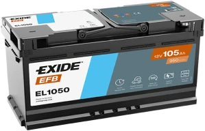 Autobaterie EXIDE START-STOP EFB 105Ah 12V 950A EL1050 92x175x190