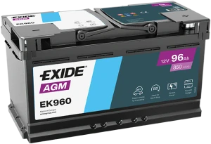 Autobaterie EXIDE START-STOP AGM 96Ah 12V 850A EK960 353x175x190