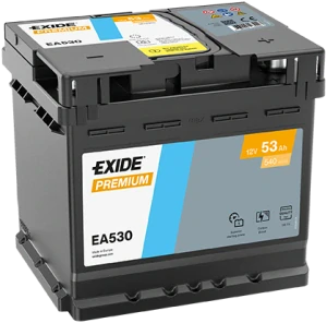 Autobaterie EXIDE Premium CARBON 12V 53Ah 540A EA530 207x175x190