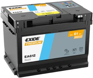 Autobaterie EXIDE Premium CARBON 12V 61Ah 540A EA612 242x175x175