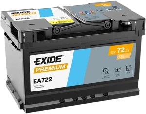 Autobaterie EXIDE Premium CARBON 12V 72Ah 720A EA722 278x175x175