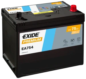 Autobaterie EXIDE Premium CARBON 12V 75Ah 630A EA754 270x173x222