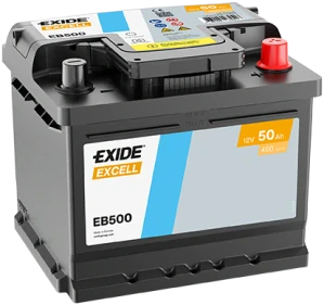 Autobaterie EXIDE Excell 12V 50Ah 450A EB500 207x175x190