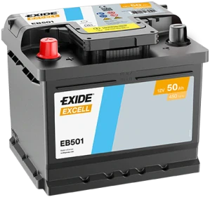 Autobaterie EXIDE Excell 12V 50Ah 450A EB501 207x175x190 Levá