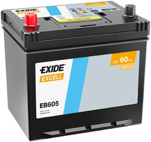 Autobaterie EXIDE Excell 12V/60A 480A (EB605) 230x173x222 Levá