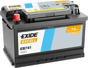 Autobaterie EXIDE Excell 12V 74Ah 680A EB741 278x175x190 Levá
