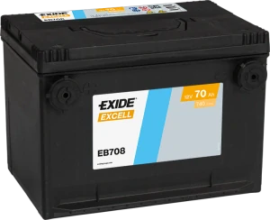 EXIDE Excell US 12V 75Ah 770A EB708 260x180x186 Levá