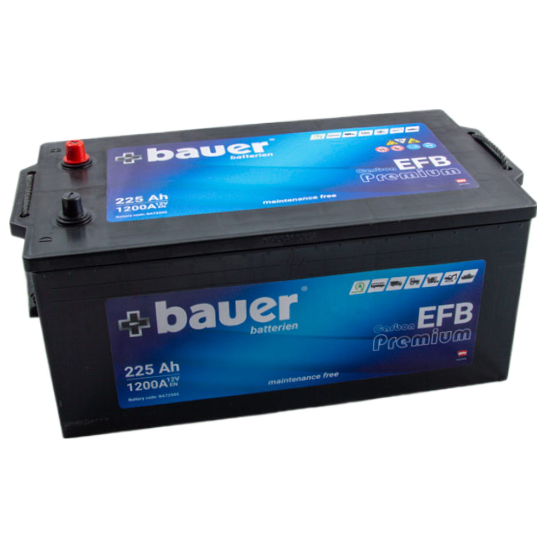 Autobaterie BAUER Carbon EFB 225Ah 12V 1200A BA72505 518x264x215/243