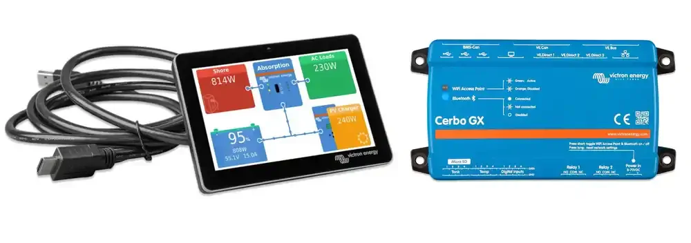 Monitoring Victron Energy GX Touch 50 - dotykový display