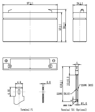 Záložní akuulátor FG612 - 6V/1,2Ah (C20)