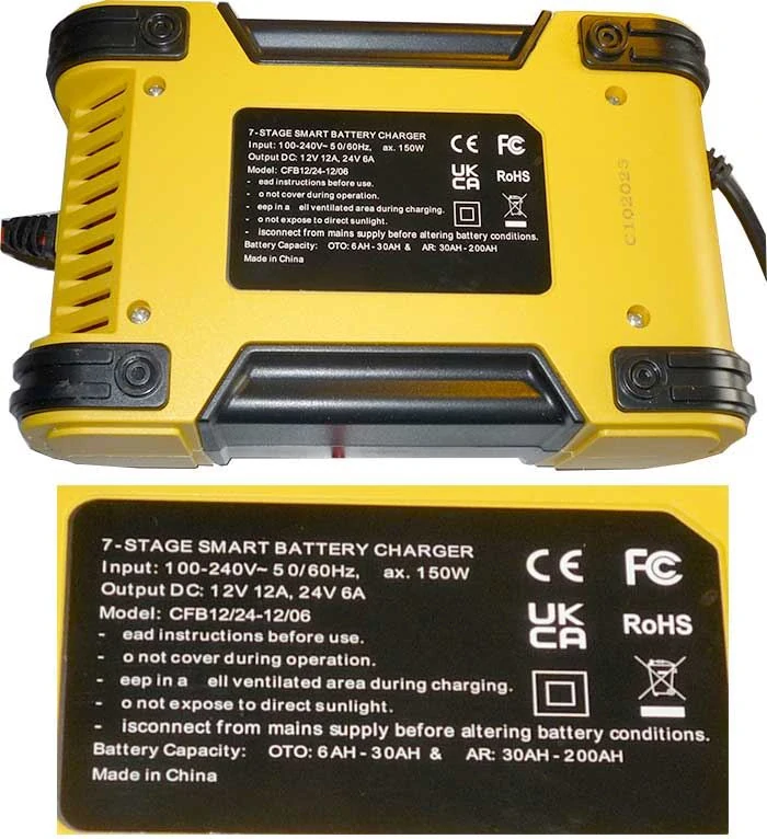 Nabíječka s automatikou Carspa CFB12/24-12 pro Pb a LiFePO4 baterie