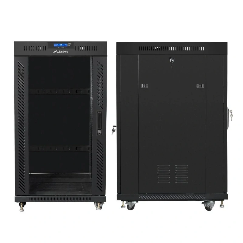 Racková skříň Lanberg 19" 22U FF01-6622-12BL V2 s termostatem