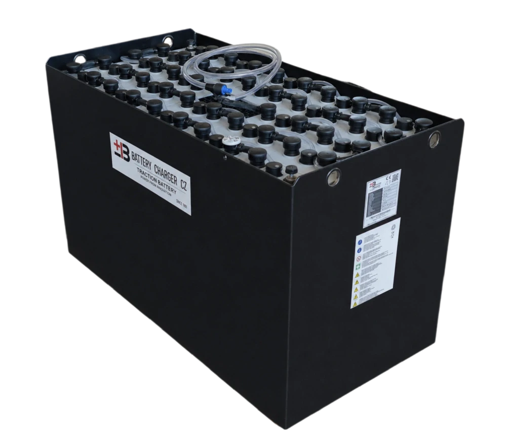Trakční baterie BCH Battery 48V 5PzS625 s Aquamatic systémem, 1027 x 526 x 612 mm DIN B