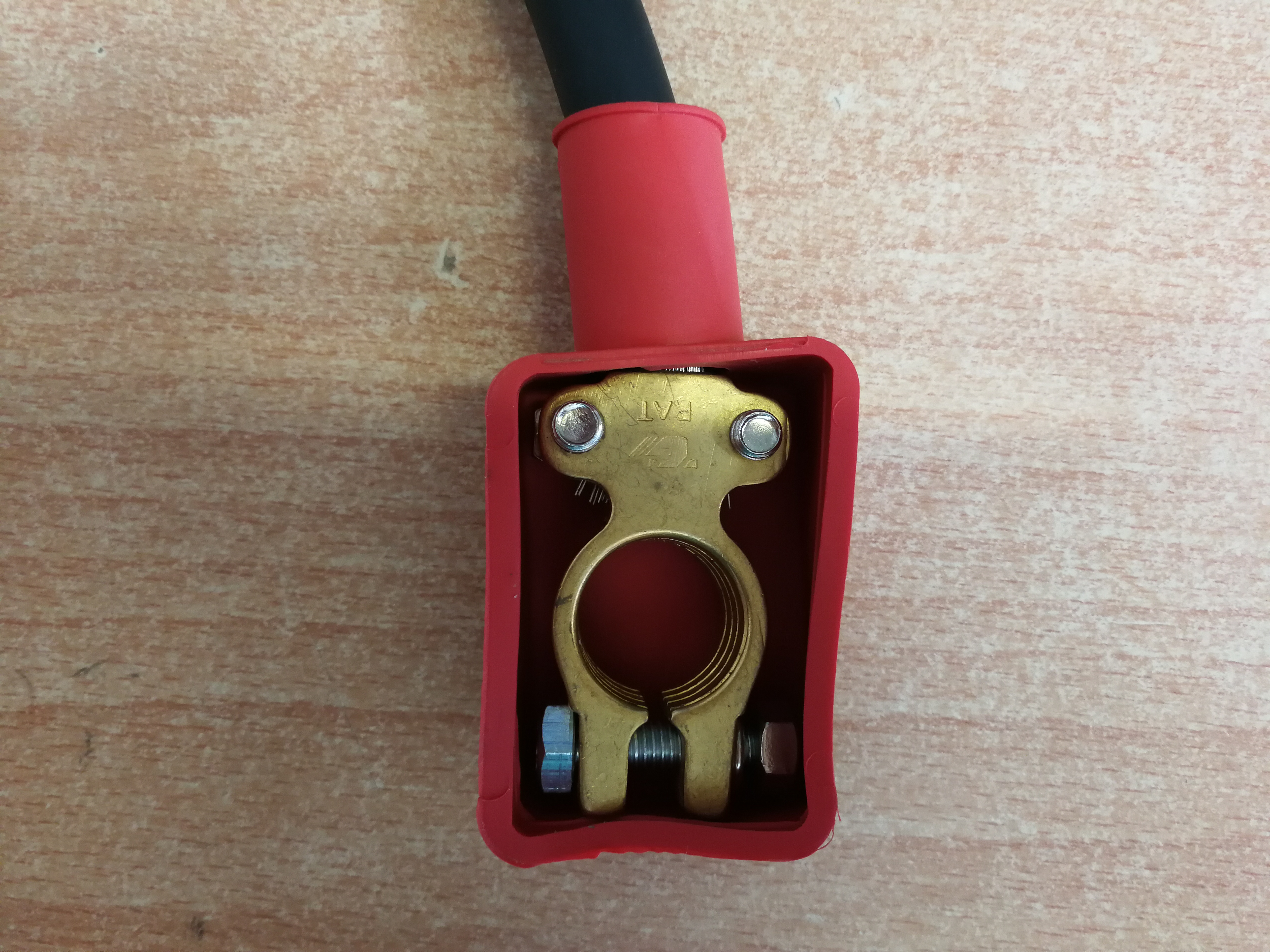 Kabelový propoj blokových baterií s autobateriovými póly - kabel Cu 35mm