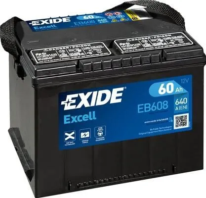 Autobaterie EXIDE Excell 12V 55Ah 620A EB558 230x180x186 Levá