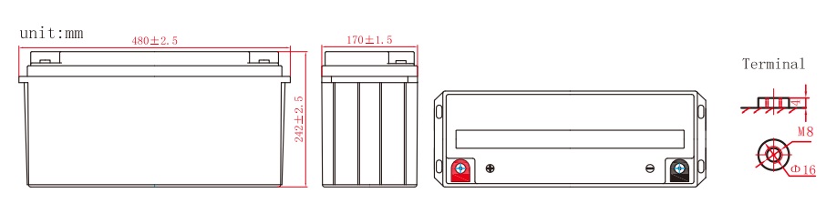 Trakční Gelový akumulátor Solarfam JDG12-150Ah VRLA 12V/150Ah