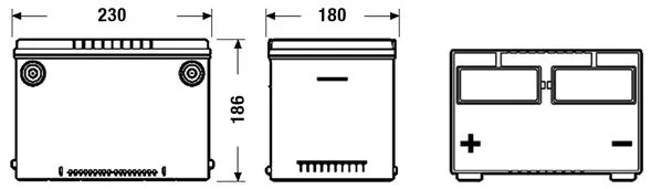 Autobaterie EXIDE Excell 12V 55Ah 620A EB558 230x180x186 Levá