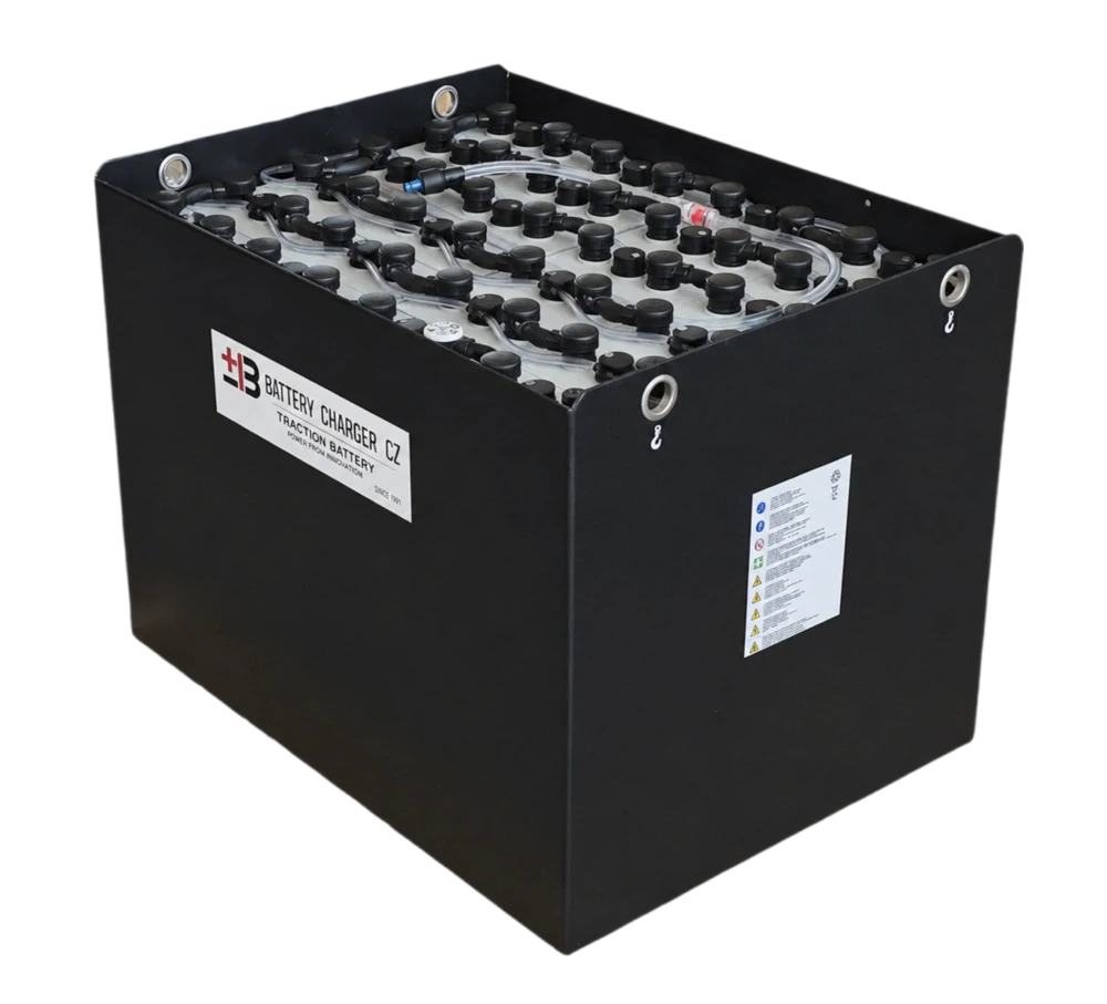 Trakční baterie BCH Battery 48V 5PzS575 s Aquamatic systémem, 827 x 627 x 612 mm DIN A