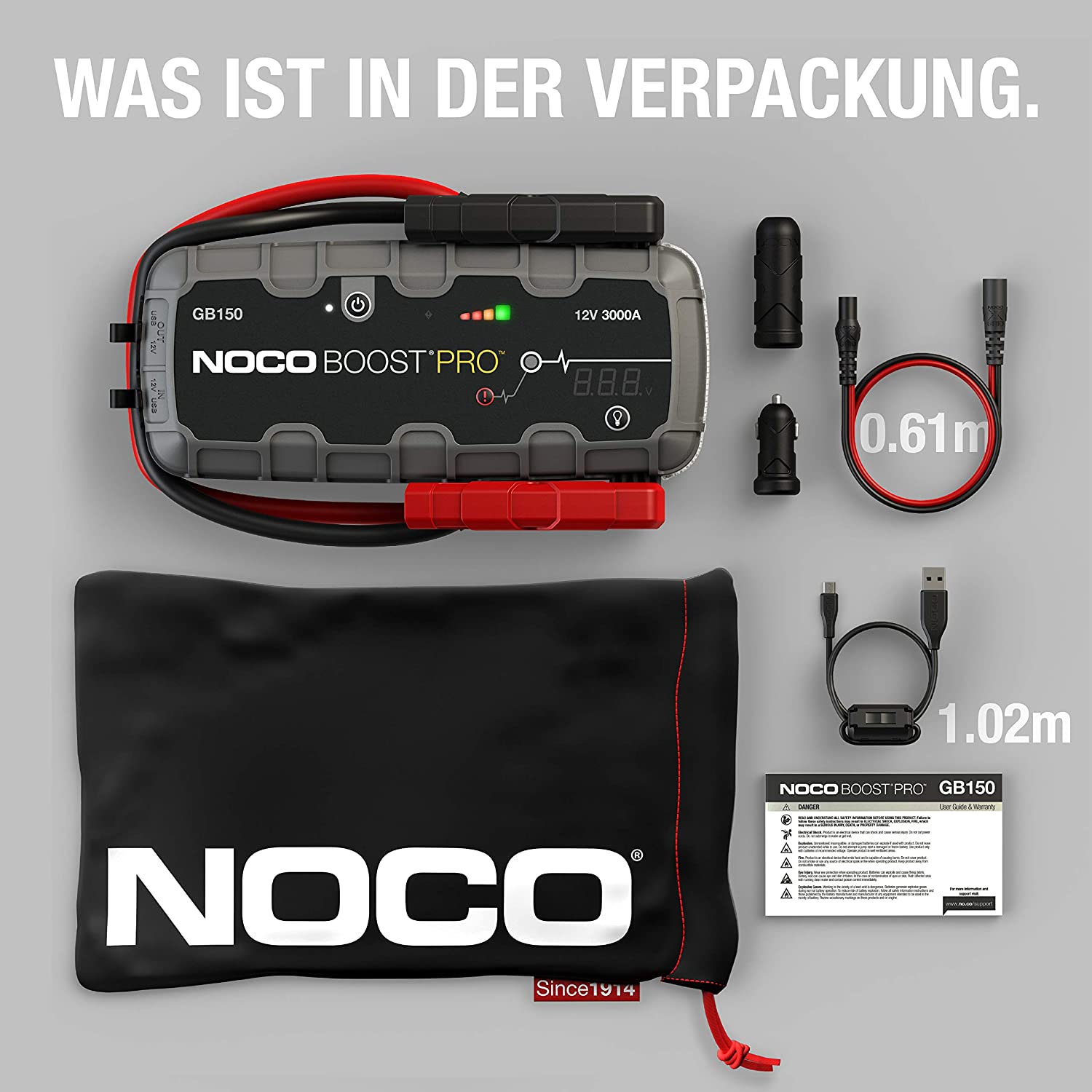 NOCO GB150 12V 3000A, startovací zdroj